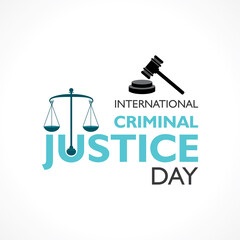 vector illustration for International Criminal Justice Day observed on 17th July