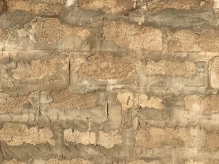 background wall of building blocks with cement