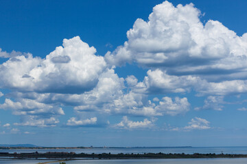 Blue sky with white clouds