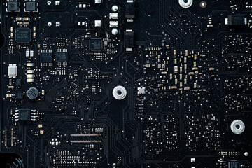 electronic on mainboard computer, logic board
