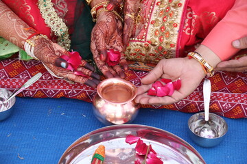 Indian traditional wear Hindu culture wedding celebration