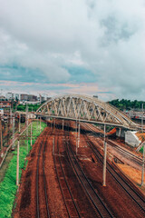 View on the bridge and railways