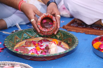 Indian traditional wear Hindu culture wedding celebration