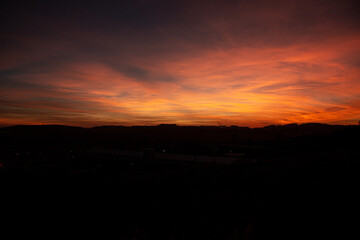 sunset over the river