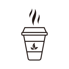 tea cup icon icon symbol vector on white background