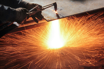 Oxy-fuel cutting. In oxy-fuel cutting, a torch is used to heat metal to its kindling temperature. A...