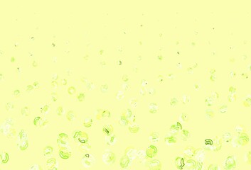 Light Green, Yellow vector background with spots.