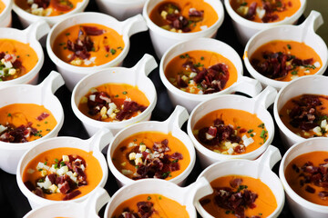 Fresh Salmorejo typical from. Spain