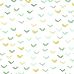 Check marks seamless pattern isolated in white background. Abstract doodle linear shape endless wallpaper. Funny decorative backdrop for fabric design,