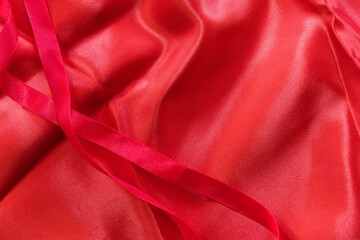 red satin fabric for background, red silk cotton