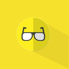 Sunglass icon in flat icon style. Summer icon vector illustration.