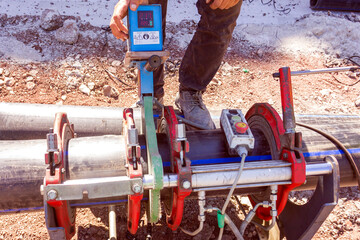 Welding process of polyethylene pipes. This guide will explain how to most efficiently weld HDPE...