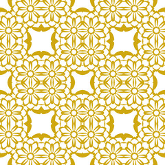 Fantasy seamless pattern with ornamental mandala. Abstract round doodle flower background. Floral geometric circle. Vector illustration.   