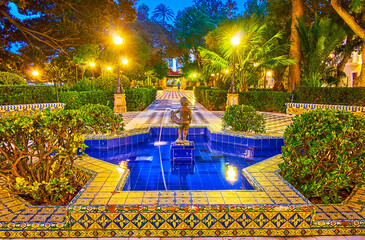 The sites of Alameda Apodaca garden, Cadiz, Spain © efesenko