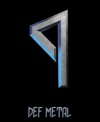 Def Metal Heavy spikey  Alphabet 3D illustration