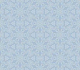 Abstract thin line curly seamless pattern. Linear ornamental geometric background. Wrapping paper. Vector illustration.              