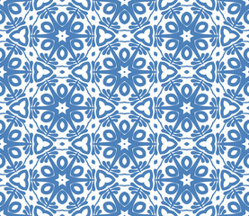 Fototapeta premium Abstract thin line curly seamless pattern. Linear ornamental geometric background. Wrapping paper. Vector illustration. 