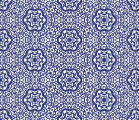 Abstract thin line curly seamless pattern. Linear ornamental geometric background. Wrapping paper. Vector illustration.              