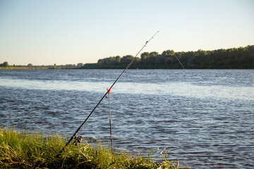 bell on the tip of the rod signaling when have a fish on the line 