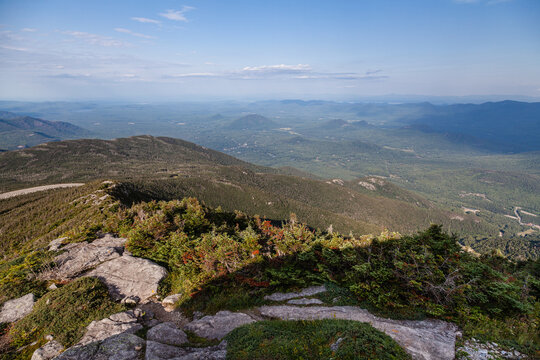 Rocks and Adirondack Mountains view