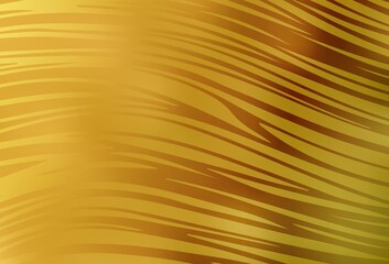 Dark Yellow vector background with wry lines.
