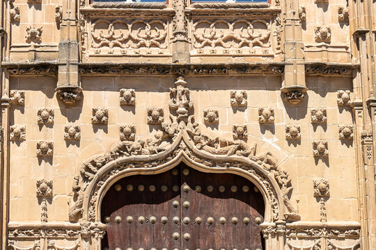 Detail of Jabalquinto Palace in Baeza. Renaissance city in the province of Jaen. World heritage site. Andalusia, Spain