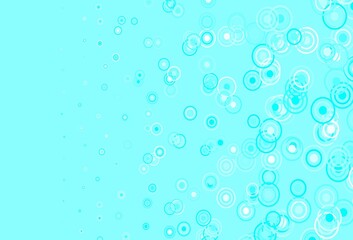 Light BLUE vector texture with disks, lines.