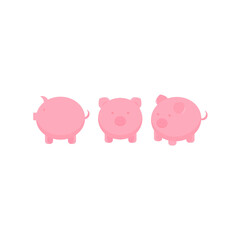 This is a pig on a white background.