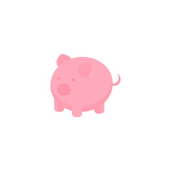 This is a pig on a white background.