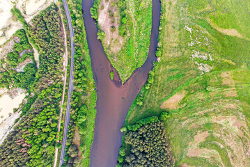 River bed from above.