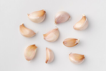 Garlic isolated on white background.