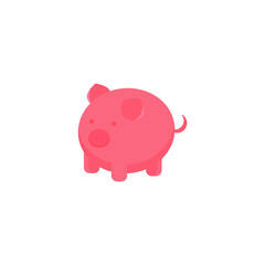 This is a pig isolated on a white background.