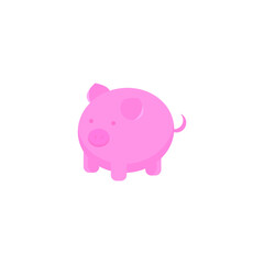 This is a pig isolated on a white background.