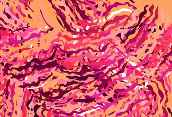 Light Pink, Yellow vector backdrop with wry lines.