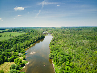 Fototapeta na wymiar View from the top of Grand River