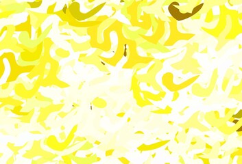 Fototapeta premium Light Green, Yellow vector background with abstract shapes.