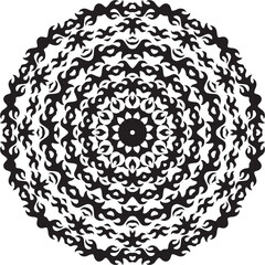 Mandala Pattern in White background.Editable Color.