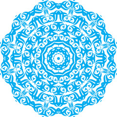 Mandala Pattern in White background.Editable Color.