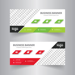 abstract web banner design template