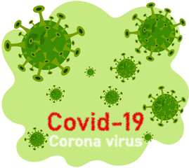 corona virus or Covid-19 background.corona virus microscope vector.