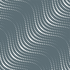   Vector seamless pattern. Stylish texture with wavy lines from different circles.
