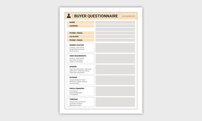 Buyer Questionnaire