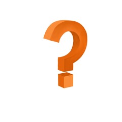 orange 3d question mark