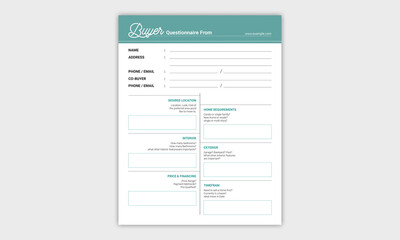 Buyer Questionnaire
