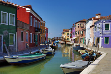 Fototapeta na wymiar Burano city near Venice, Italy