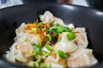 taiwanese special snack of spicy wontons