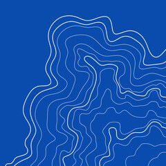 topographic map vector illustration abstract height lines isolated on a blue background