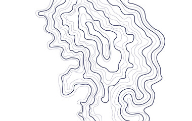 topographic map vector illustration abstract height lines isolated on a white background