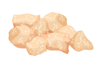 Caramelized White Sugar as Sweetener for Tea and Coffee Vector Illustration