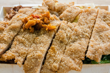fried pork chop lunch box